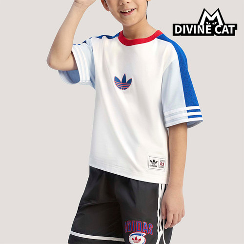 Adidas/阿迪达斯正品三叶草儿童宽松经典时尚亲肤休闲短袖KW2273