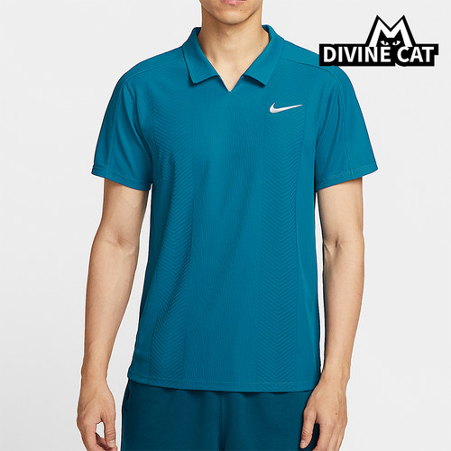 Nike/耐克正品NikeCourtSlamDri-FITADV网球经典POLO衫HM6753-301
