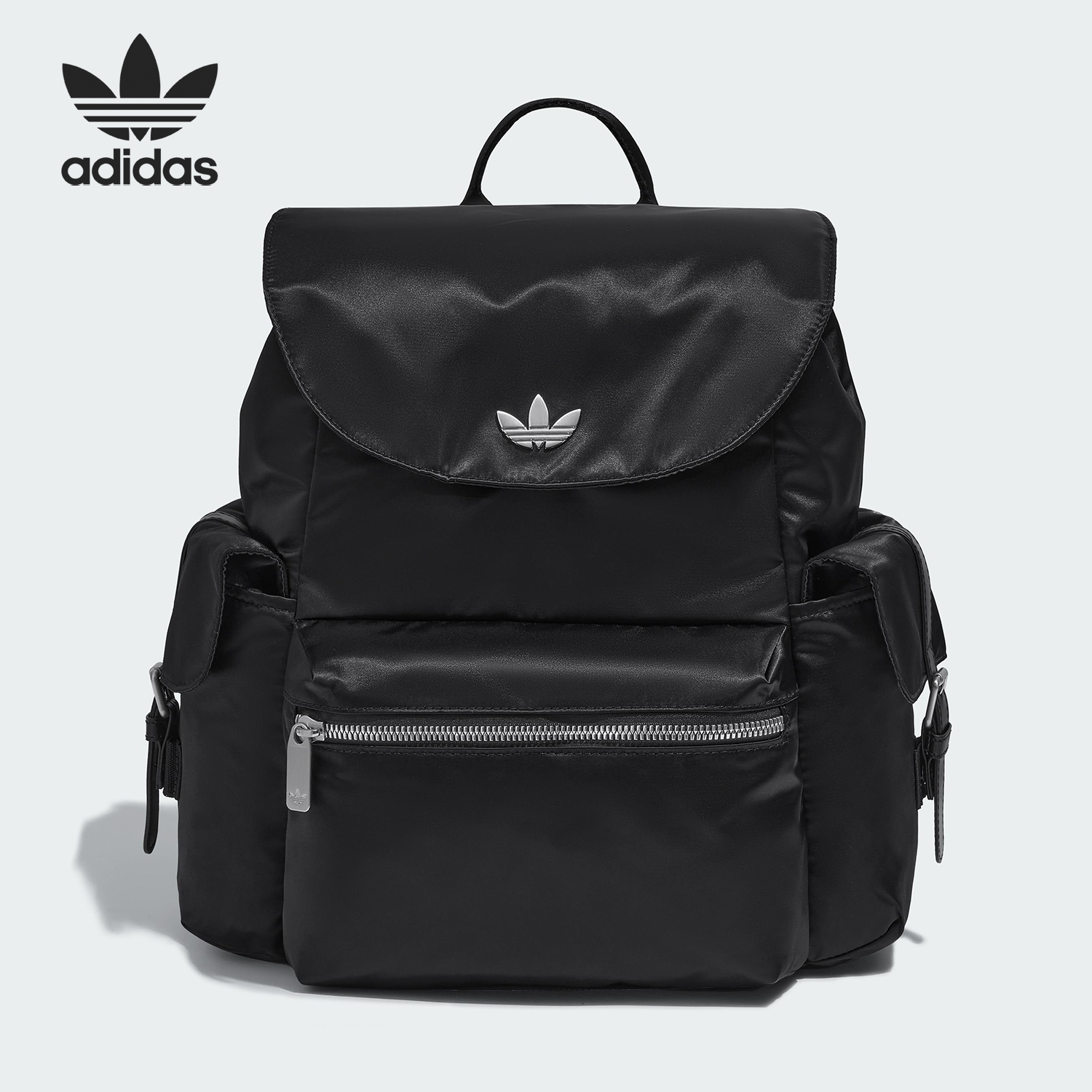 Adidas/阿迪达斯正品三叶草女士翻盖运动户外双肩背包KC2759