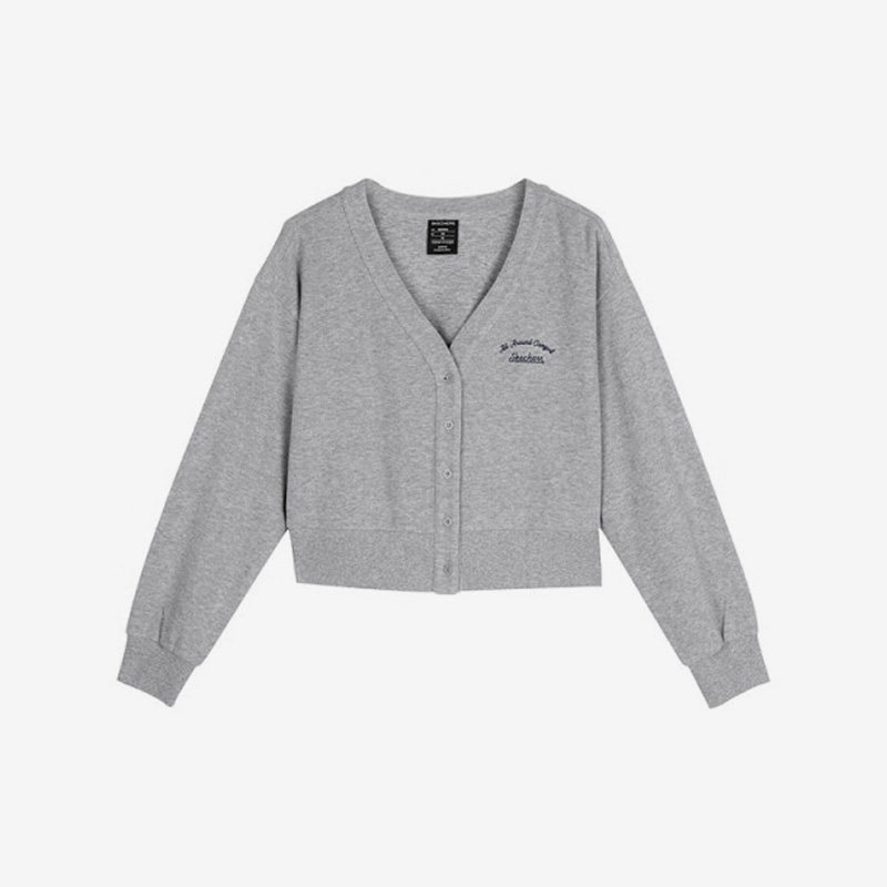 Skechers/斯凯奇正品秋季新款女子时尚V领短款外套针织开衫,运动服/休闲服装,运动茄克/外套,淘宝优惠券,粉丝福利购,淘宝优惠卷