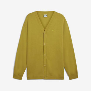 Puma/彪马正品Artisanal纯色开衫V领长袖衫运动外套629967-21