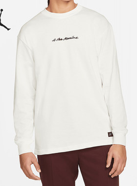 Nike/耐克正品JORDAN男士圆领字母印花休闲长袖T恤DJ9759-133