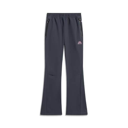 李宁正品2025新款户外系列女大童简约时尚百搭休闲喇叭裤YYKU066