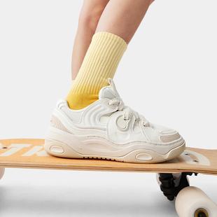 李宁正品征程3 嘭嘭鞋女子反光时尚减震回弹经典休闲鞋AGCV082