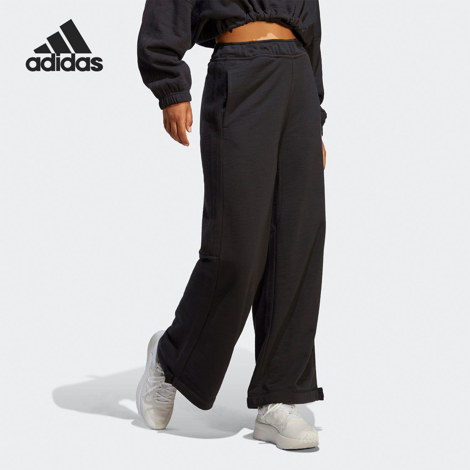 Adidas/阿迪达斯正品新款女子休闲宽松运动针织长裤IC6623