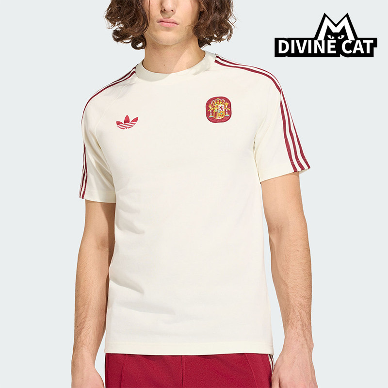 Adidas/阿迪达斯正品三叶草男士条纹修身针织圆领运动T恤JZ2256图片