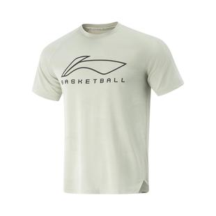 李宁正品 T恤ATSV655 CBA系列男子户外休闲透气运动训练套头短袖