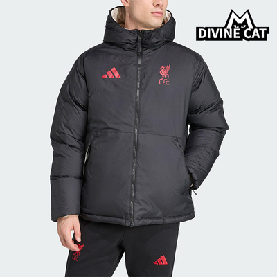 Adidas/阿迪达斯正品2025冬季款男士耐穿双面穿连帽羽绒服JW7902