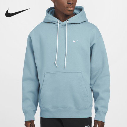 Nike/耐克正品Solo Swoosh男士加绒套头连帽卫衣DX1355-464