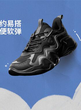 李宁正品2025秋季男女大童异星反光运动轻质回弹休闲鞋YKCV250