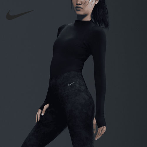 Nike/耐克正品当季新款女士针织时尚紧身长袖T恤FN3023-010