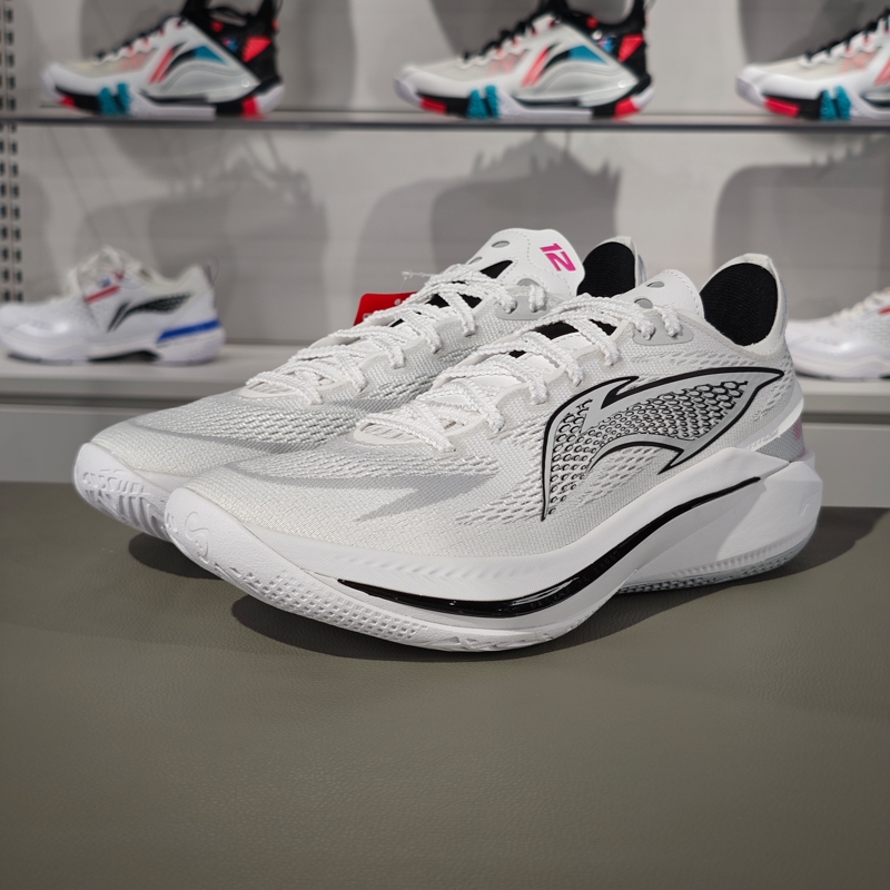 李宁正品音速12 V2男子高回弹轻便耐磨专业比赛篮球鞋ABAU027-4