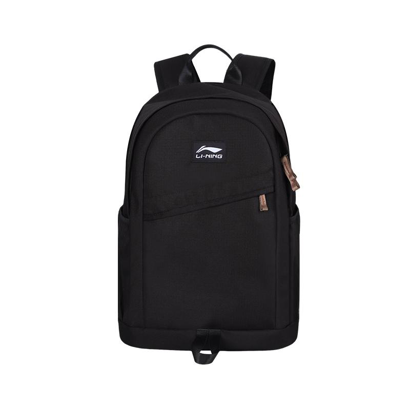 李宁正品2025新款男女运动休闲训练大容量拉链双肩背包YBSV045-3