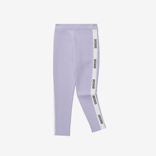 Skechers/斯凯奇正品春秋款女童简约印花针织紧身长裤L424G104