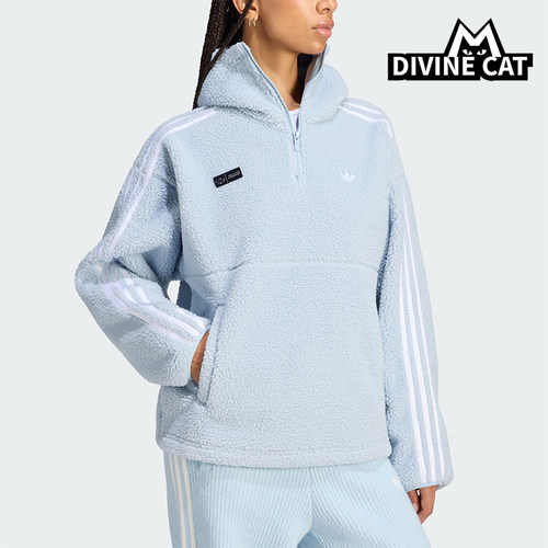 Adidas/阿迪达斯正品三叶草女士连帽保暖休闲长袖卫衣LD8925