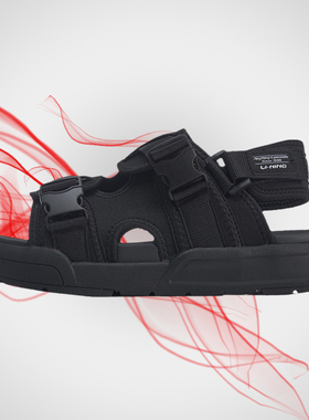 李宁凉鞋男子运动生活系列时尚潮流运动休闲凉鞋沙滩鞋AGUN009