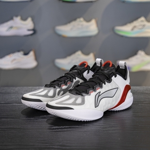 李宁正品驭帅男子运动缓震耐磨轻便训练低帮实战篮球鞋ABAV049-4