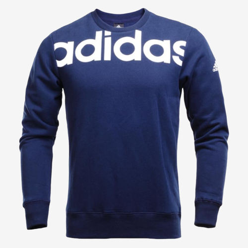 Adidas阿迪达斯正品运动休闲系列男款字母圆领套头保暖卫衣BG9065