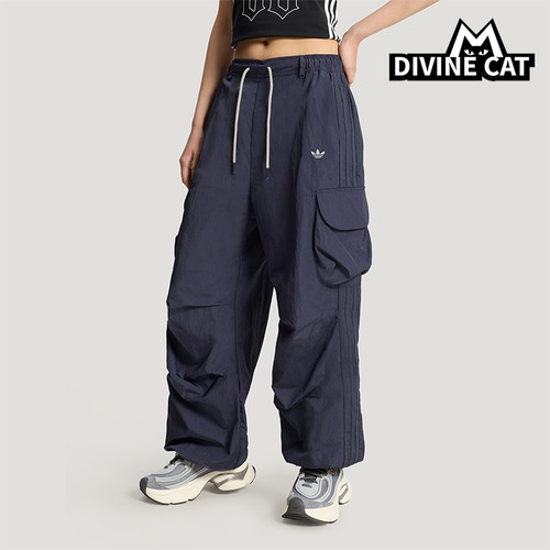 Adidas/阿迪达斯正品三叶草女士运动宽松舒适工装休闲长裤KT3058