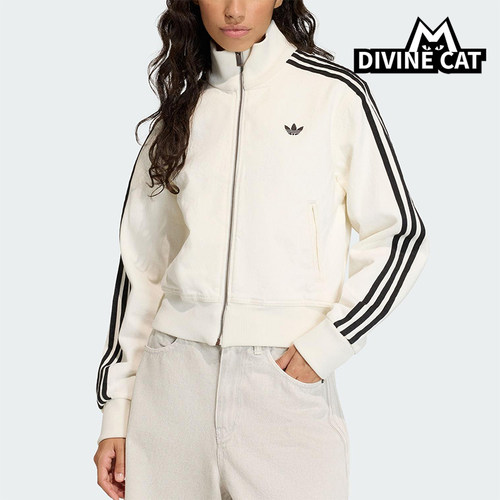 Adidas/阿迪达斯正品三叶草女士日常立领针织刺绣休闲外套KD2892