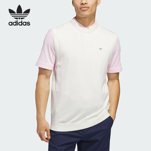 Adidas/阿迪达斯正品三叶草男士高尔夫针织T恤运动背心JY5263
