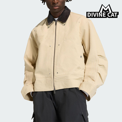 Adidas/阿迪达斯正品三叶草男士休闲翻领宽松运动日常外套KD0584