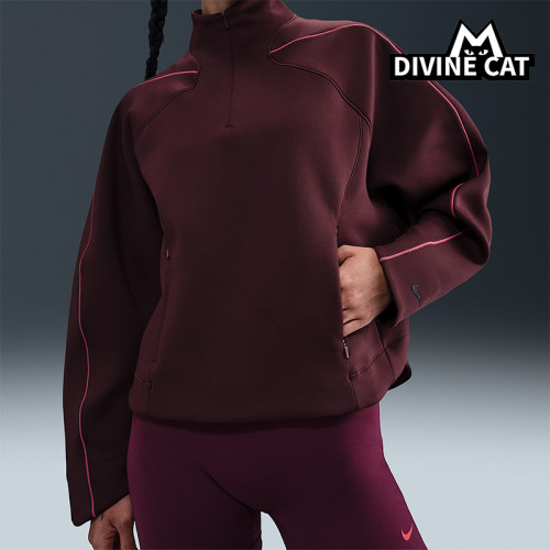 Nike/耐克正品女士徽标半拉链长袖宽松运动卫衣HV3576-652
