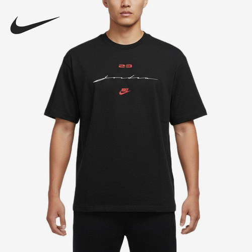 Nike/耐克正品JORDAN新款男黑红色运动休闲短袖T恤IF3015-010