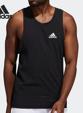 Adidas/阿迪达斯正品男子圆领透气排汗训练运动背心 GT8269