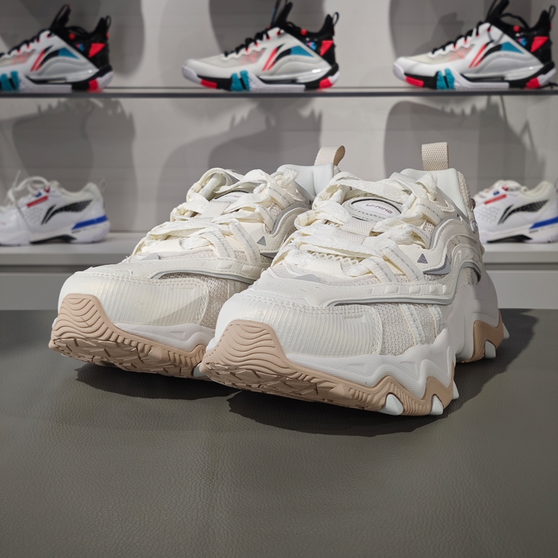 李宁正品猫爪 LITE 2女子轻质厚底耐磨低帮复古老爹鞋AGCU070-3