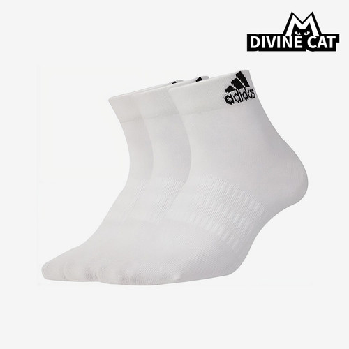 Adidas/阿迪达斯正品LIGHT ANK 3PP男女运动经典针织中筒袜DZ9435