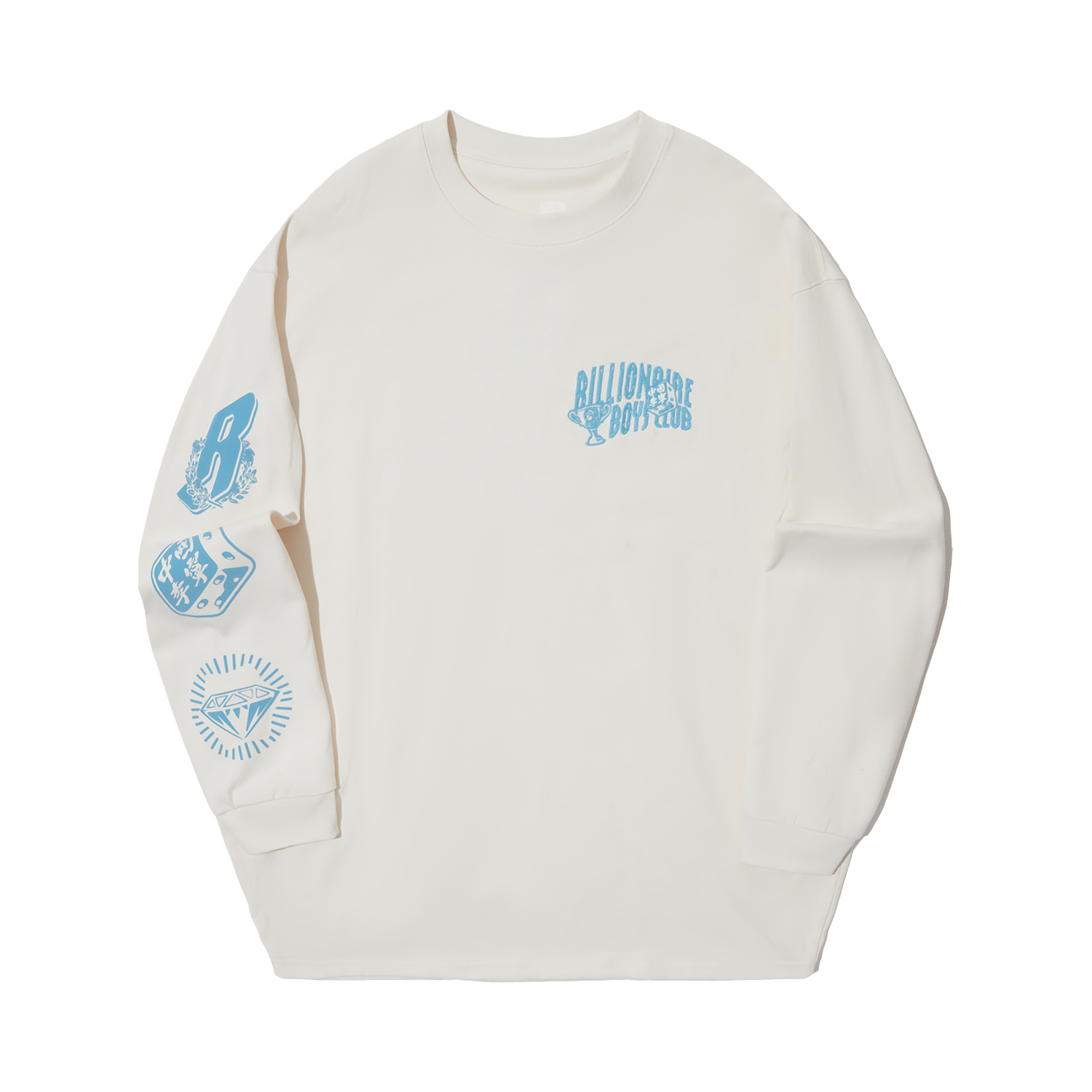 李宁正品BBC联名系列男女同款时尚印花宽松圆领长袖T恤AHSUF71