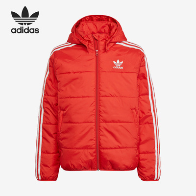 Adidas/阿迪达斯正品三叶草大童运动休闲保暖连帽棉服HK0387