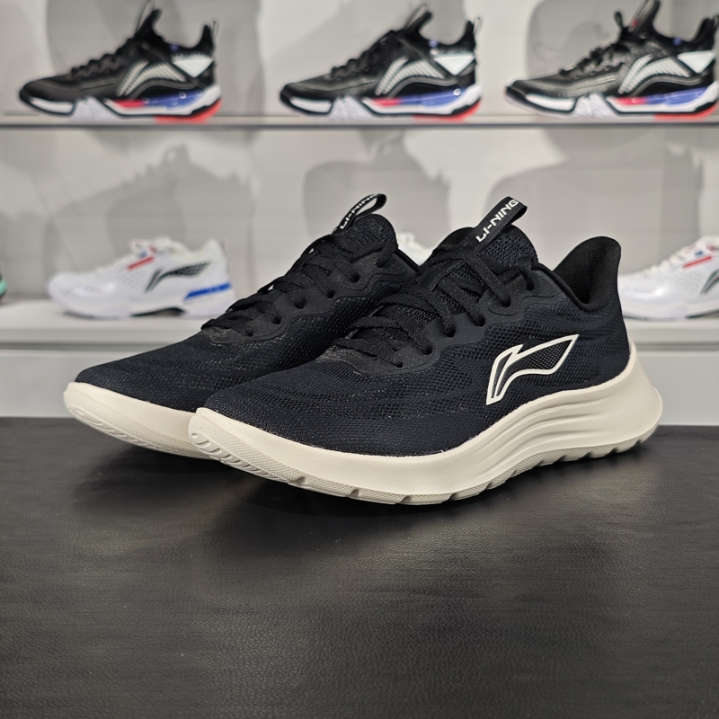 李宁正品新款轻羽男子系带网面透气低帮舒适运动跑步鞋ARSU021-1