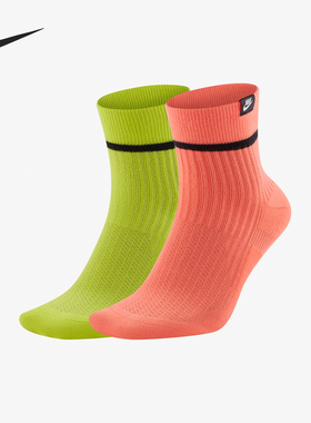 Nike/耐克正品新款男女柔软耐穿运动经典中筒袜两双装SK0262-903