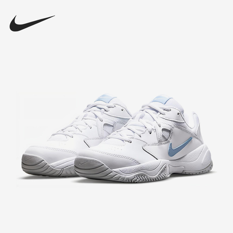 Nike/耐克正品CourtLite2新款女白蓝色休闲网球鞋AR8838-112
