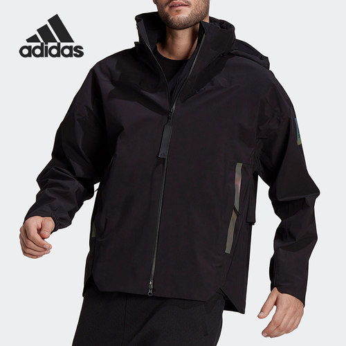 Adidas/阿迪达斯正品男子反光户外运动连帽夹克外套 GP7853