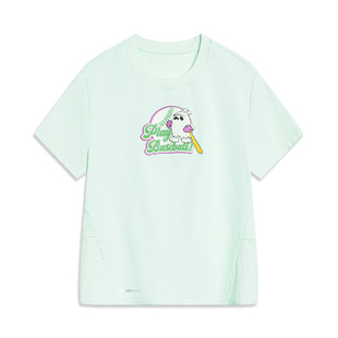 女童运动生活系列圆领套头短袖 春季 T恤YTST014 李宁正品 Lining