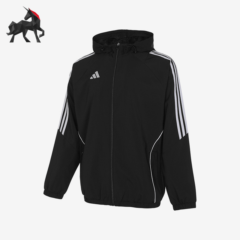 阿迪达斯男士梭织连帽夹克外套