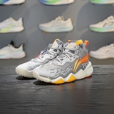 李宁正品2025冬季男大童潮流舒适缓震耐磨运动篮球鞋YKBV086-3