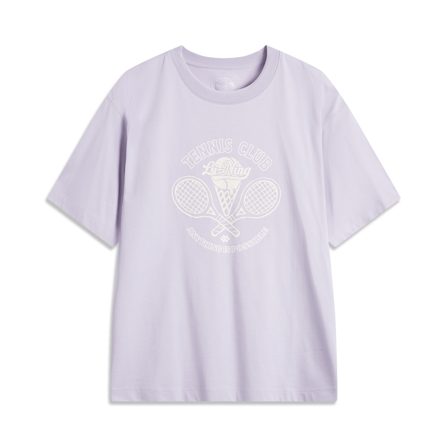 李宁正品女子印花短袖文化衫