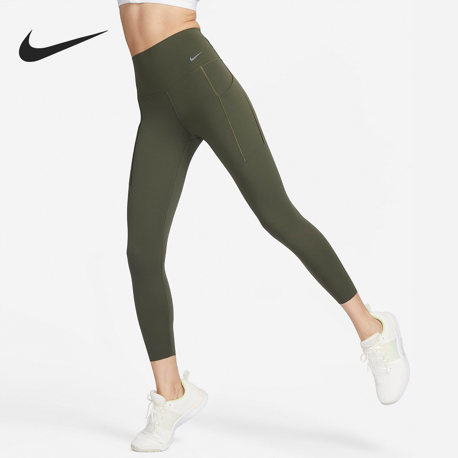 Nike/耐克正品Universa女士高腰口袋九分紧身裤DQ5898-325