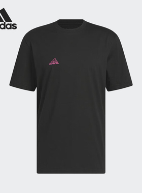 Adidas/阿迪达斯正品夏季男士印花运动休闲圆领短袖T恤IM4636