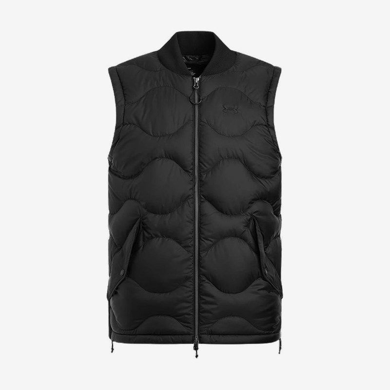 UA/安德玛正品冬季新款男女保暖运动休闲立领羽绒马甲1389319-001