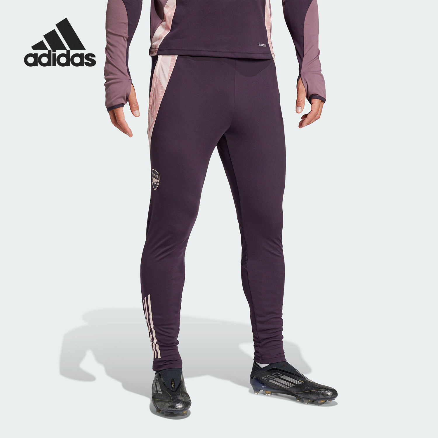 Adidas/阿迪达斯正品新款男士足球拼接运动训练紧身裤JF2916