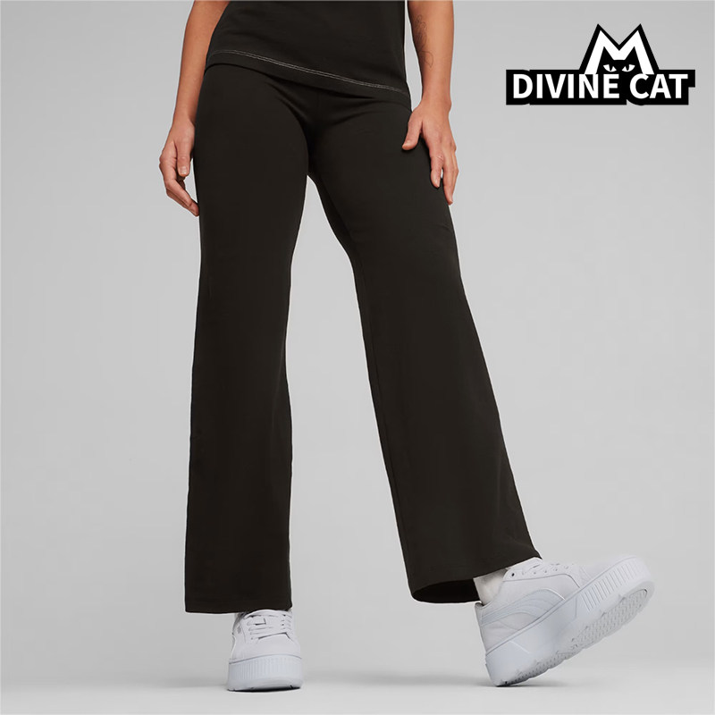 Puma/彪马正品女士简约直筒紧身透气时尚休闲长裤680405-01