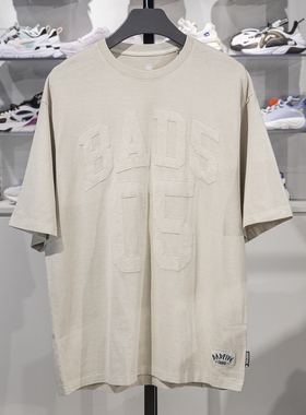 李宁正品反伍BADFIVE男子柔软亲肤圆领透气运动短袖文化AHST293-4