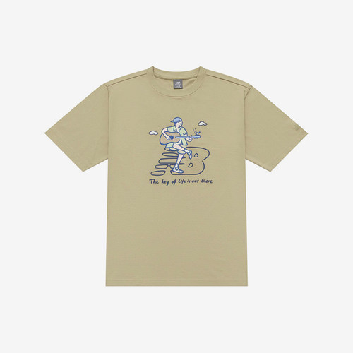 New Balance/NB正品夏季新款男女印花休闲运动短袖T恤NEE26021-LB