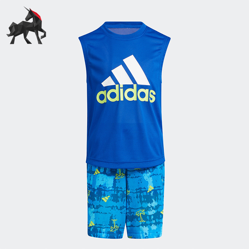 阿迪达斯正品小童短袖套装