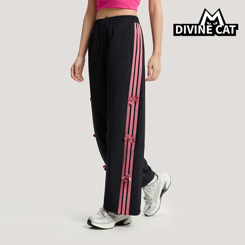 Adidas/阿迪达斯正品2026春季款女士日常直筒梭织运动长裤KR7598